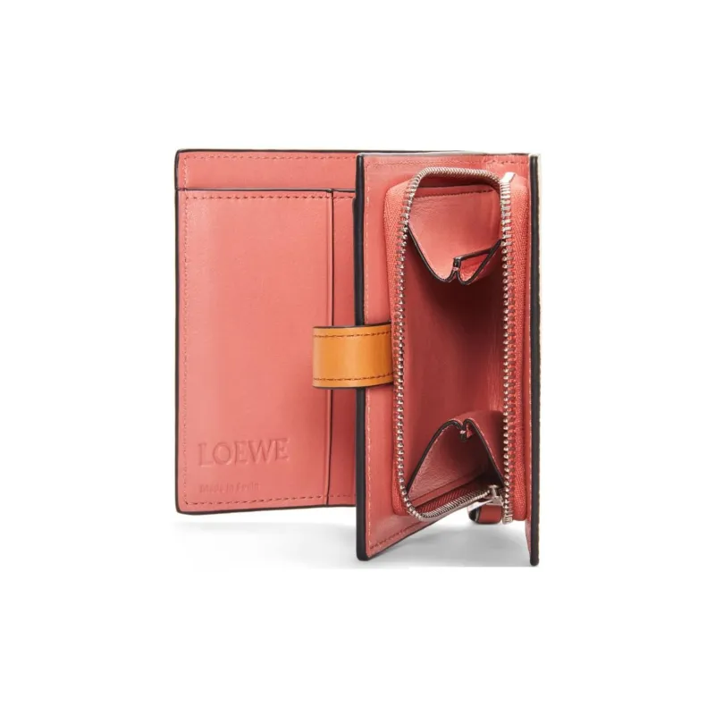 LOEWE Grained Calfskin Wallet Women's Light Oat With Honey-5