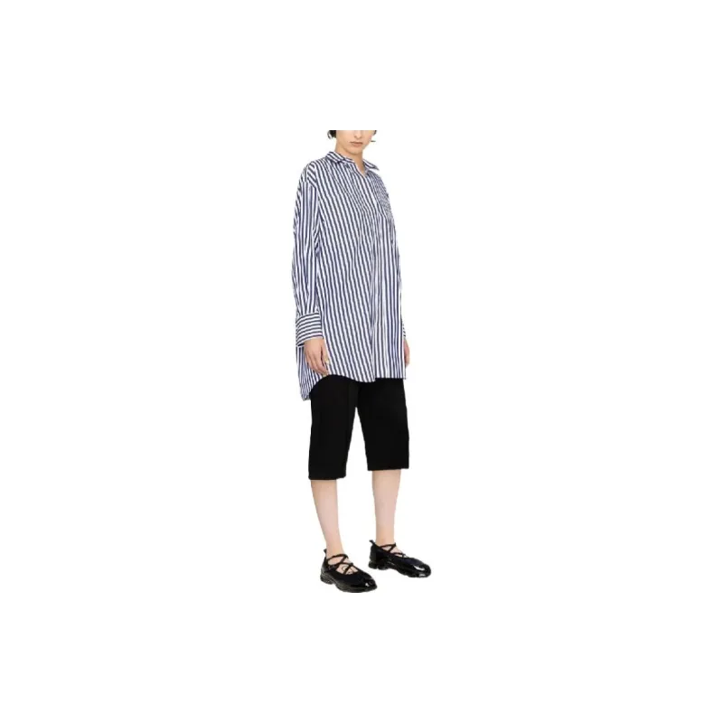 Sacai X Thomas Mason Striped Long Sleeved Shirt-3