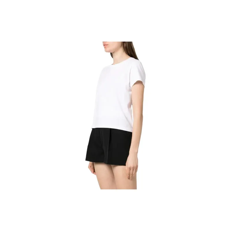 T By Alexander Wang Essential Jersey Puff Logo Shrunk Tee White-3
