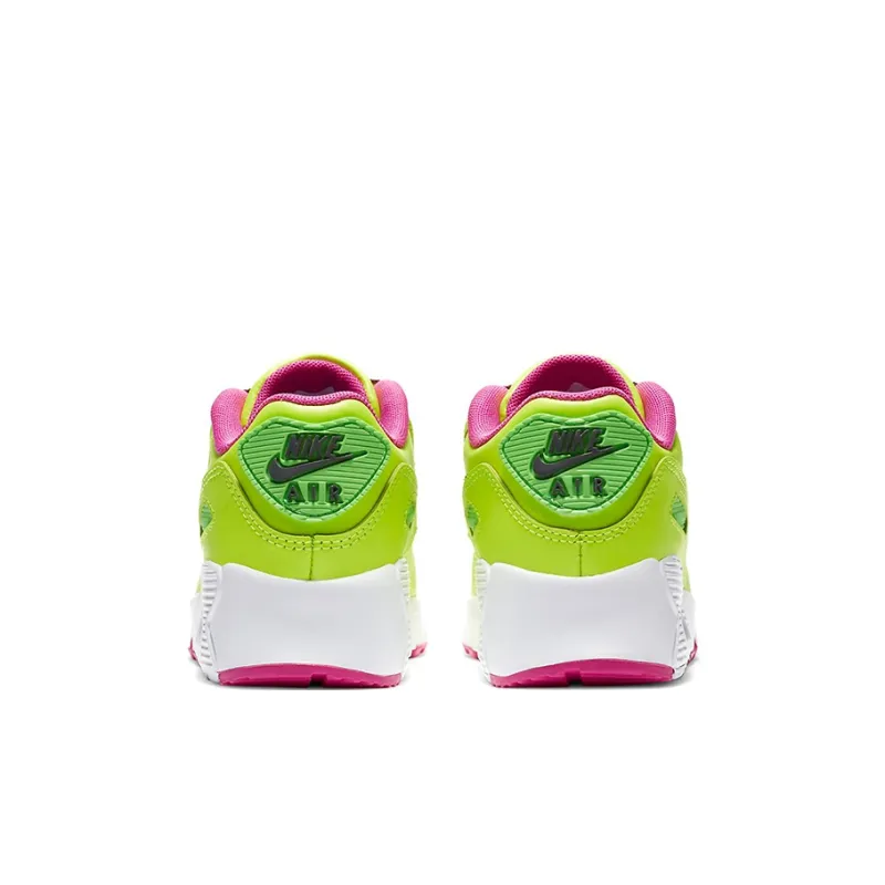 Nike Air Max 90 Leather Volt Fire Pink GS-4