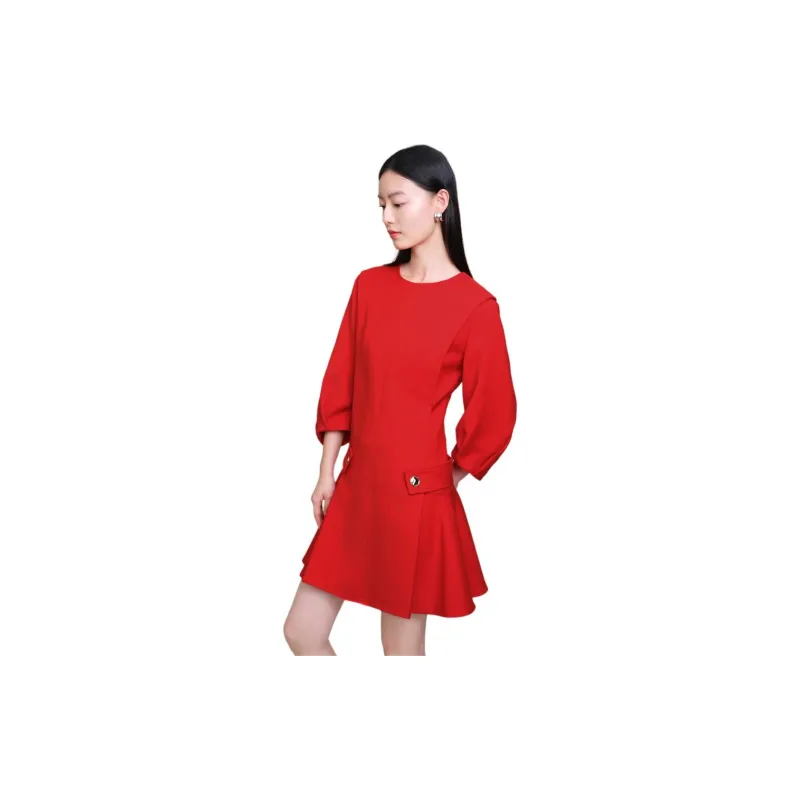 JZ. ANNAKRO Long Sleeved Dress Women's Red-3