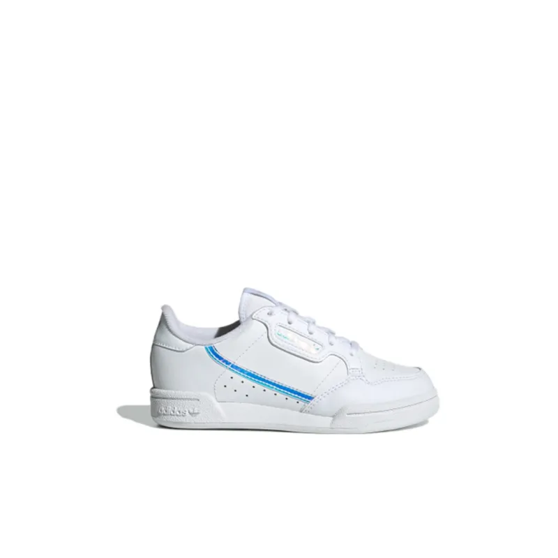 Adidas Originals Continental 80 C Low Top Kids' Skateboarding Shoes White Blue Children Aged 3 7 Years Old-1