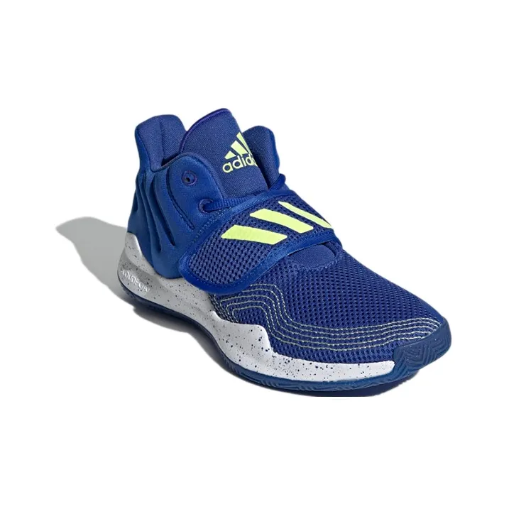 Adidas Deep Threat Primeblue J Abrasion Resistant Low Top Children's Basketball Shoes Blue Teenagers-2