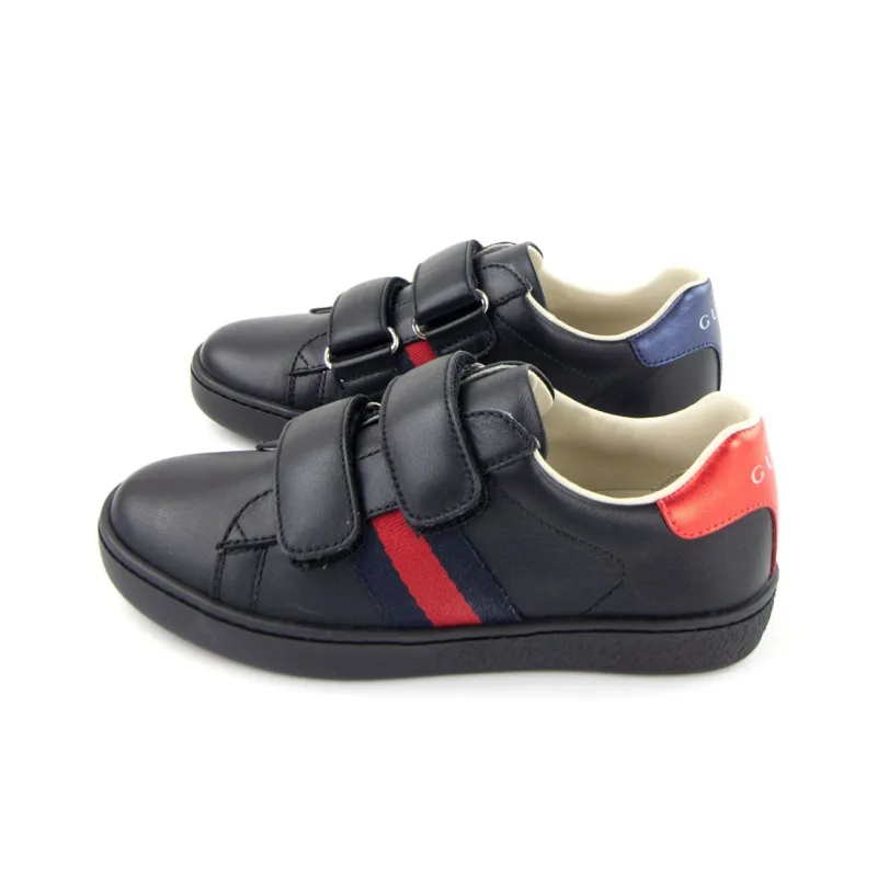 GUCCI Kids Touch-strap Web Sneakers-3