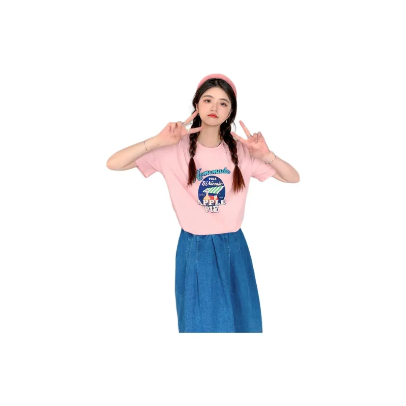 Juden Choi T Shirt Women's Pink-1