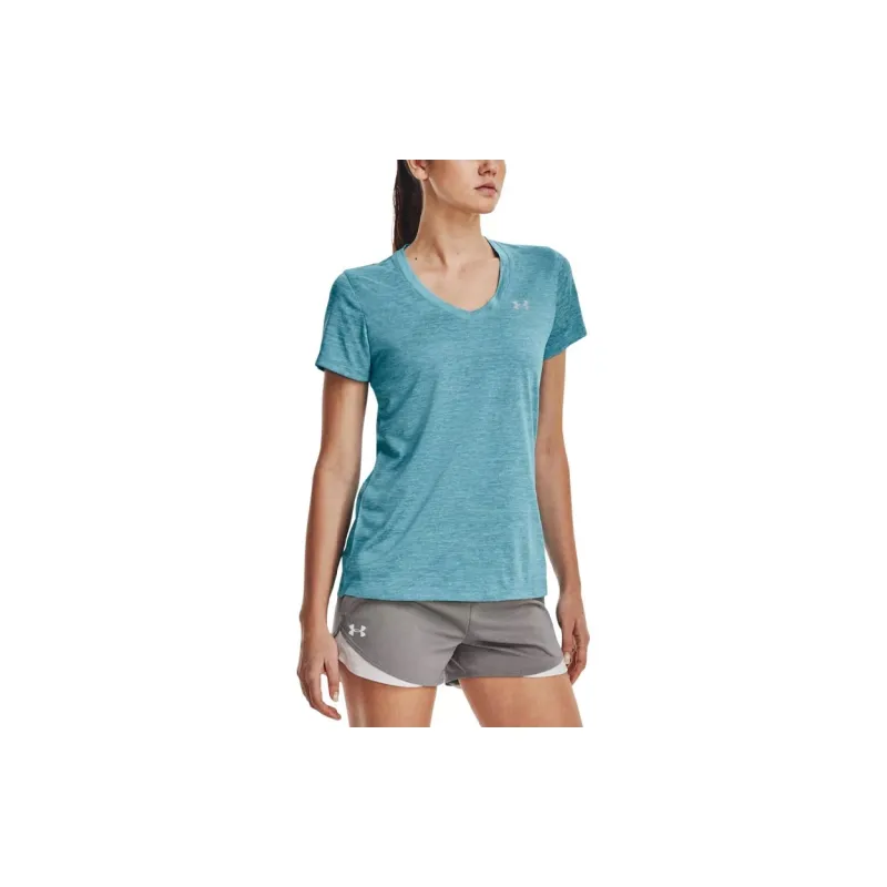 Under Armour TECH SSV TWIST T Shirt Women's Blue-3