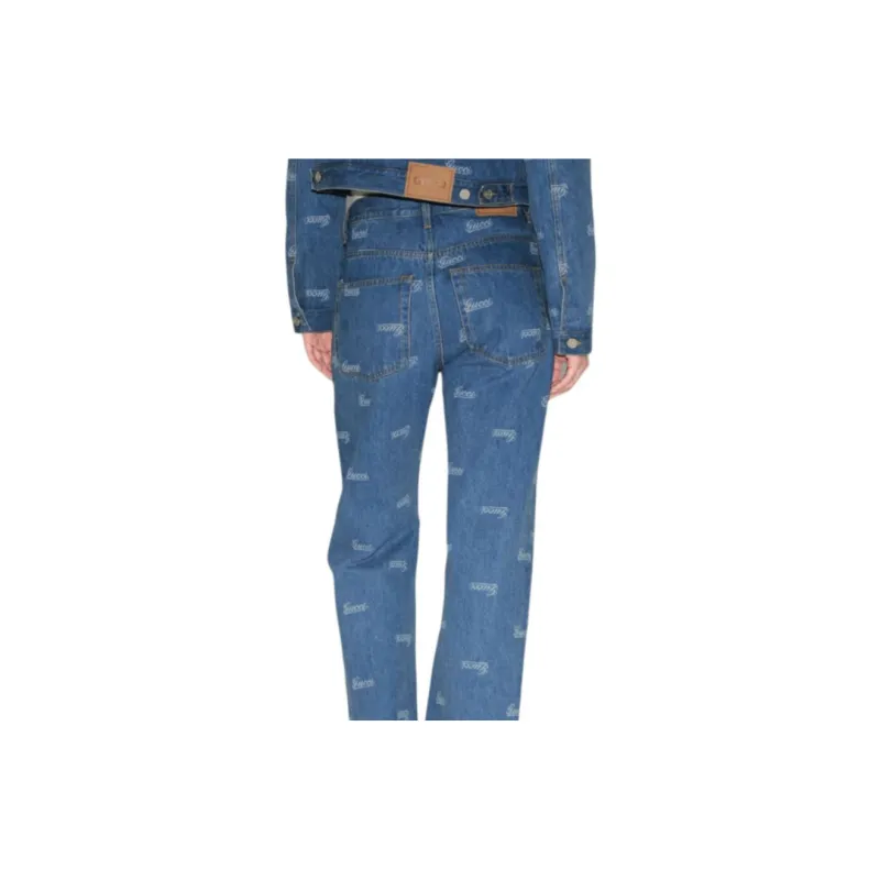 GUCCI Eco Lasered Denim Jeans 'Light Blue'-3
