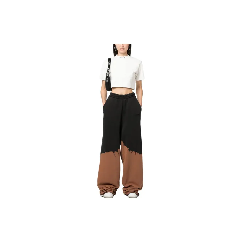 Vetements Bleached Sweatpants 'Black/Bleached'-1