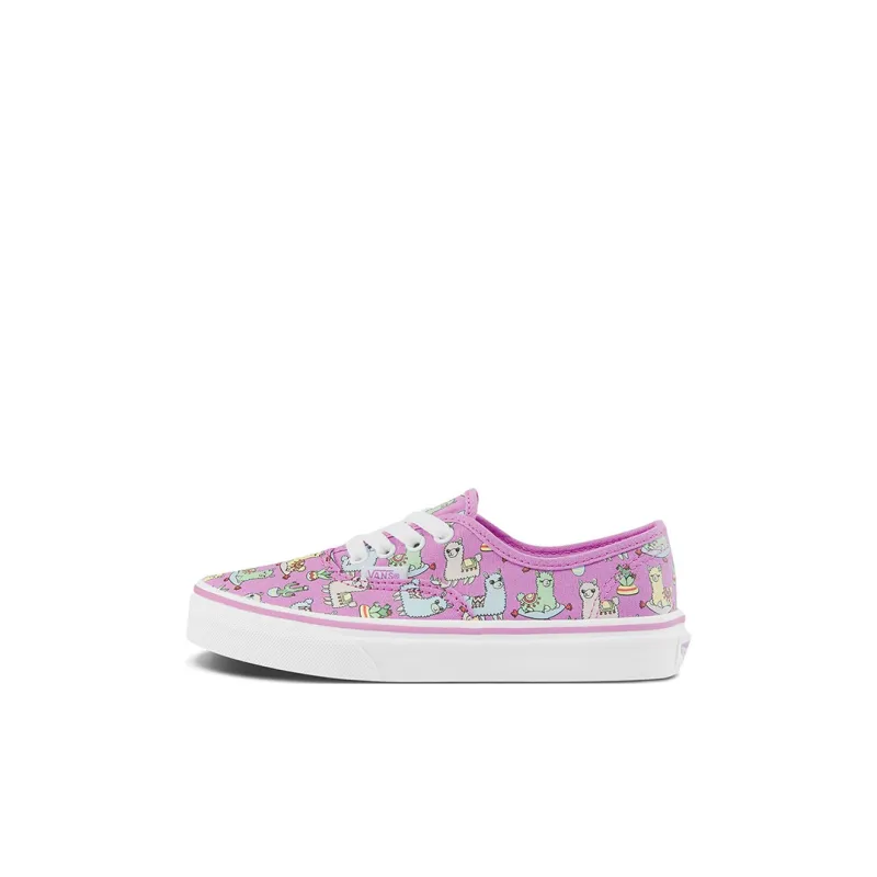Vans Authentic Series Anti Slip Wear Resistant Low Top Skateboard Shoes Pink Children Aged 3 7 Years Old-0
