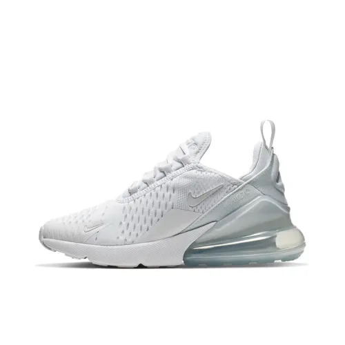 Nike Air Max 270 White Metallic Silver GS