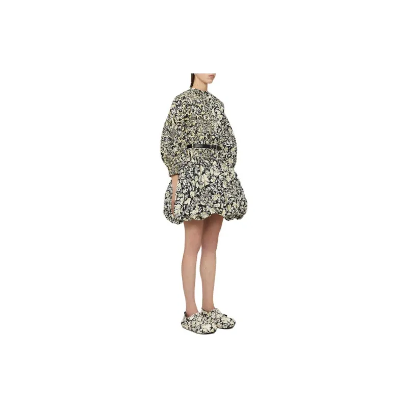 JIL SANDER Floral Print Belted Waisted Mini Dress-3