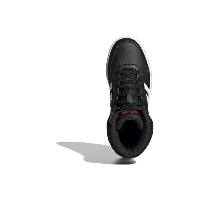 Adidas Neo Hoops 2.0 Anti Slip Wear Resistant Mid Top Children's Basketball Shoes Black White Red Kids'-4
