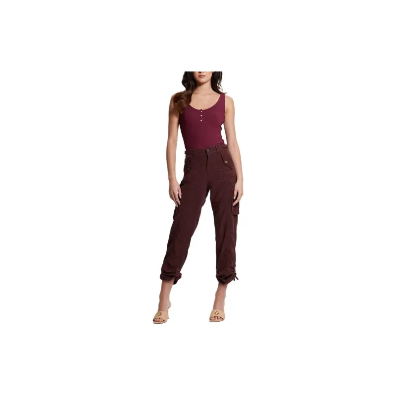 GUESS Eco Nessi Cargo Pants Cargo Pants Women's Dark Brown-4