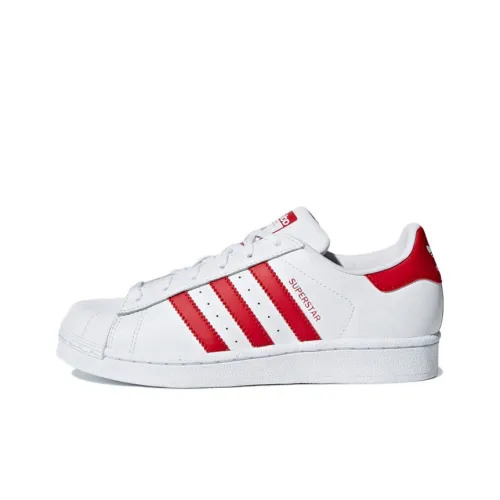 Adidas Superstar Cloud White Scarlet GS