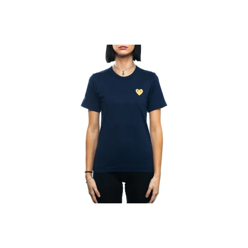 CDG Play T Shirts Women's Marine Blue-1