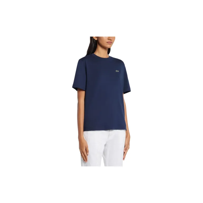 LACOSTE Logo patch Cotton T shirt-3