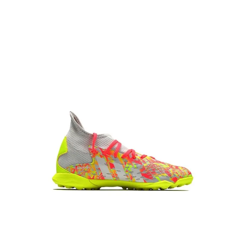 LIEYING x Adidas Freak.3 TF Low Top Kids' Soccer Shoes Gray Red Kids'-1