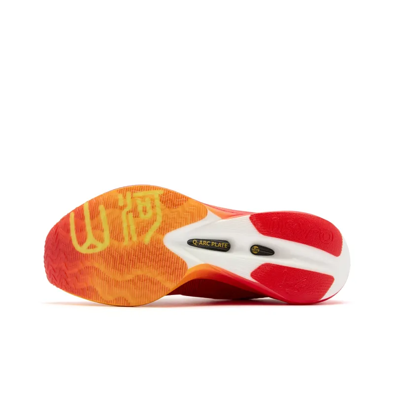 QIAODAN Flying Shadow PB4.0 Running Shoes Women's Low Top Tomato Red With Glass Yellow-5
