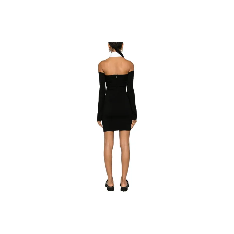 Patrizia Pepe Detachable-collar Sheath Mini Dress-2