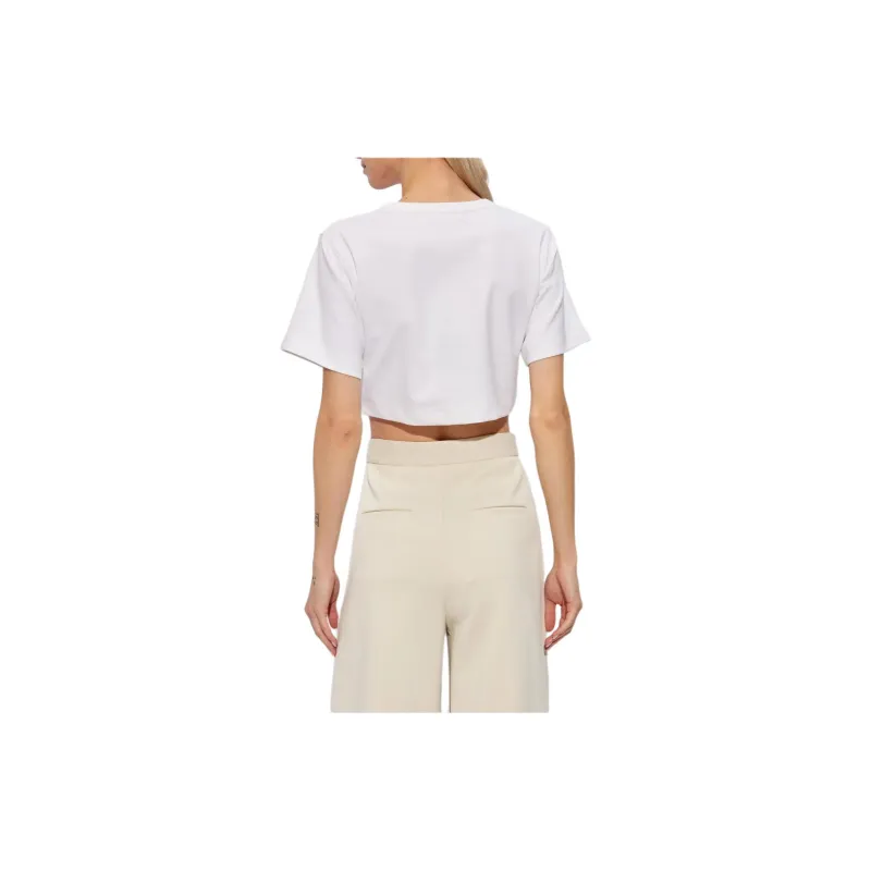 'S MAX MARA Messico Crewneck Cropped T Shirt-4