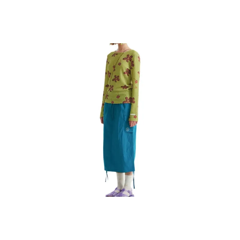 Kirsh FW23 Casual Long Skirt Women's Blue-2
