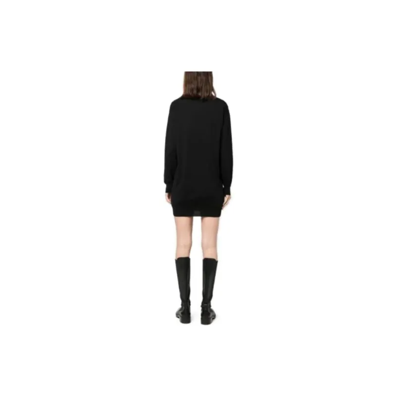 MOSCHINO Intarsia knit Cotton Mini Dress-2