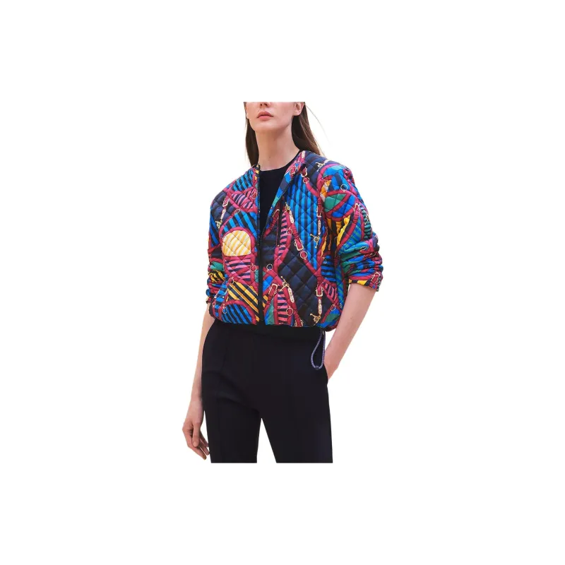 HERMES Jackets Coats Women's Cyan Blue-2