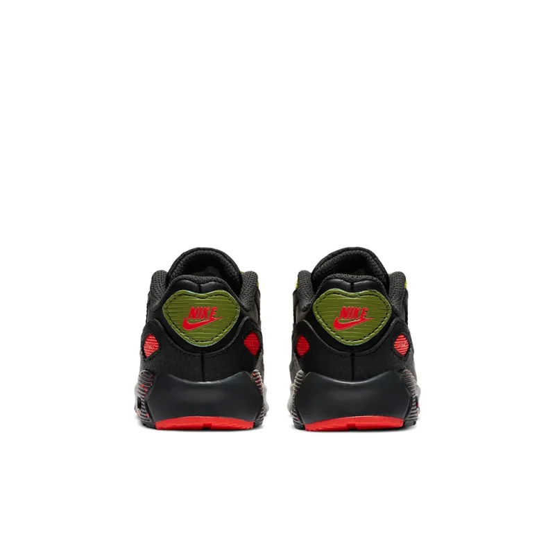 Nike Air Max 90 Low Top Toddler Shoes Black Red Green Infant And Toddler-4