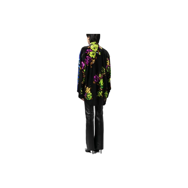 Vetements Velvet Flower Shirt 'Floral'-3