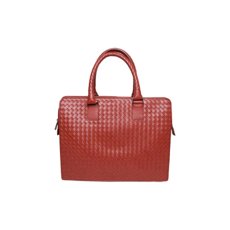 Bottega Veneta Leather Handbag Medium Size Men's Red-1