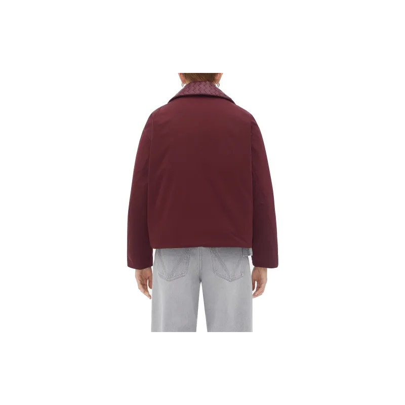Bottega Veneta Tech Nylon Puffer Jacket 'Burgundy'-1