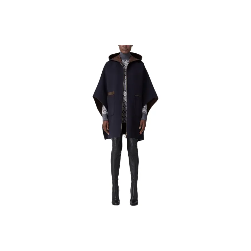 Burberry Cloaks Women's Marine Blue-1