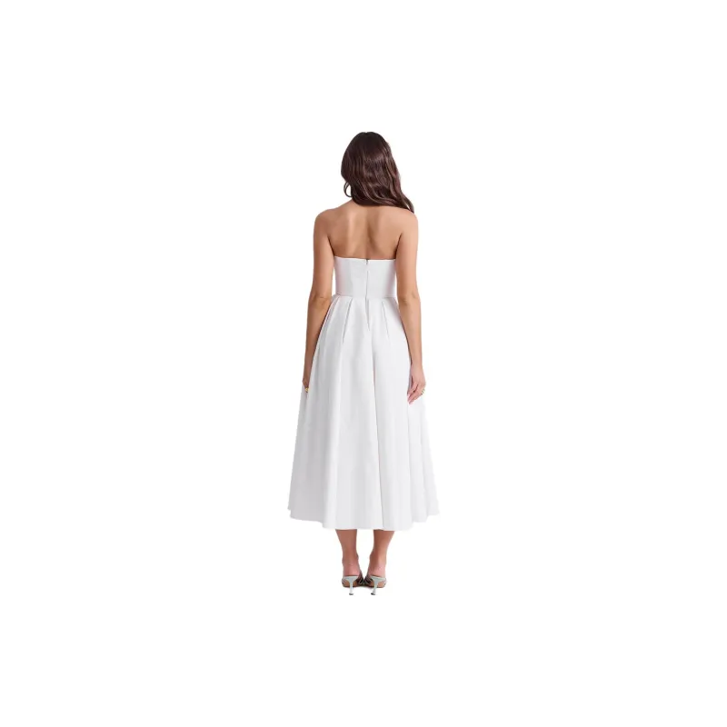 HOUSE OF CB AUDREY Sleeveless Dress Women's White/White-4