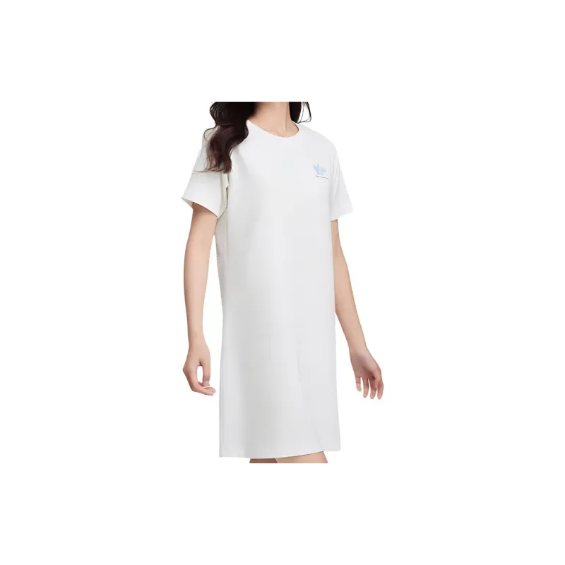 Skechers SS24 Short Sleeved Dress Women's Marshmallow White-4