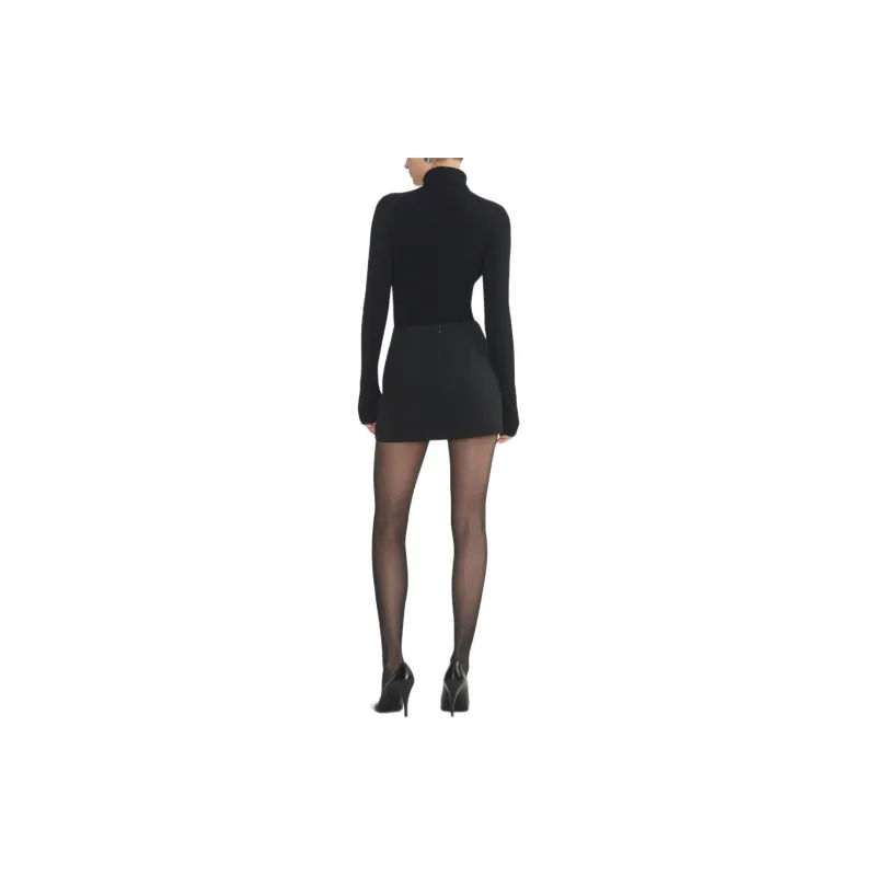 ARITZIA Babaton Stationery Skirt Casual Short Skirts Women's BLACK/Black-3