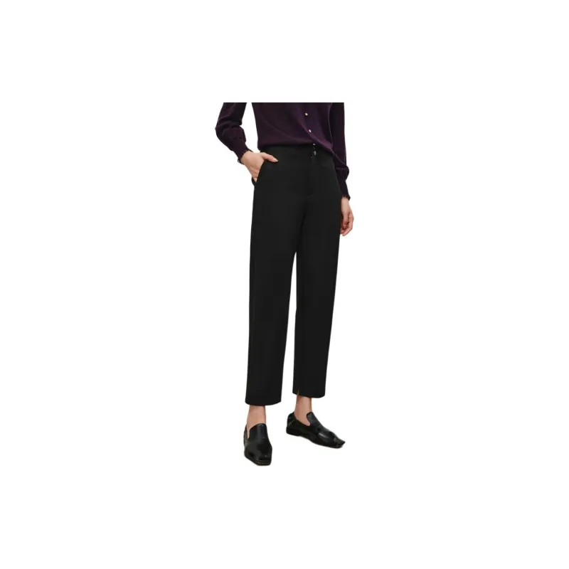 JZ. ANNAKRO Casual Pants Women's Plain Black-2