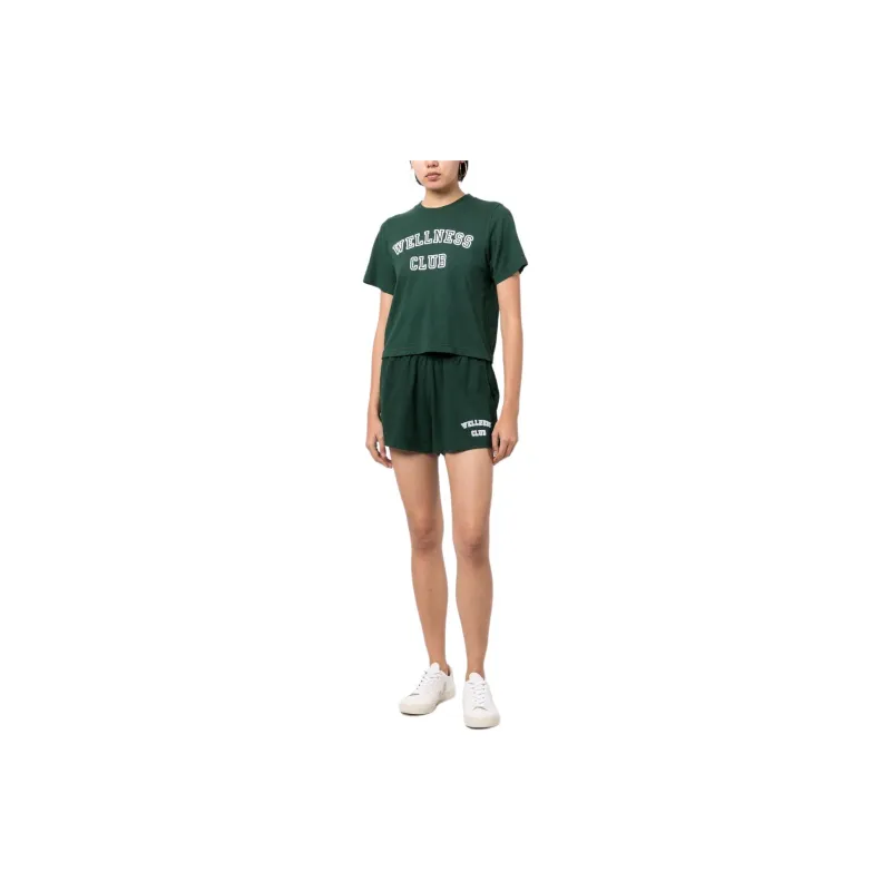SPORTY & RICH Cotton Cropped T shirt-4