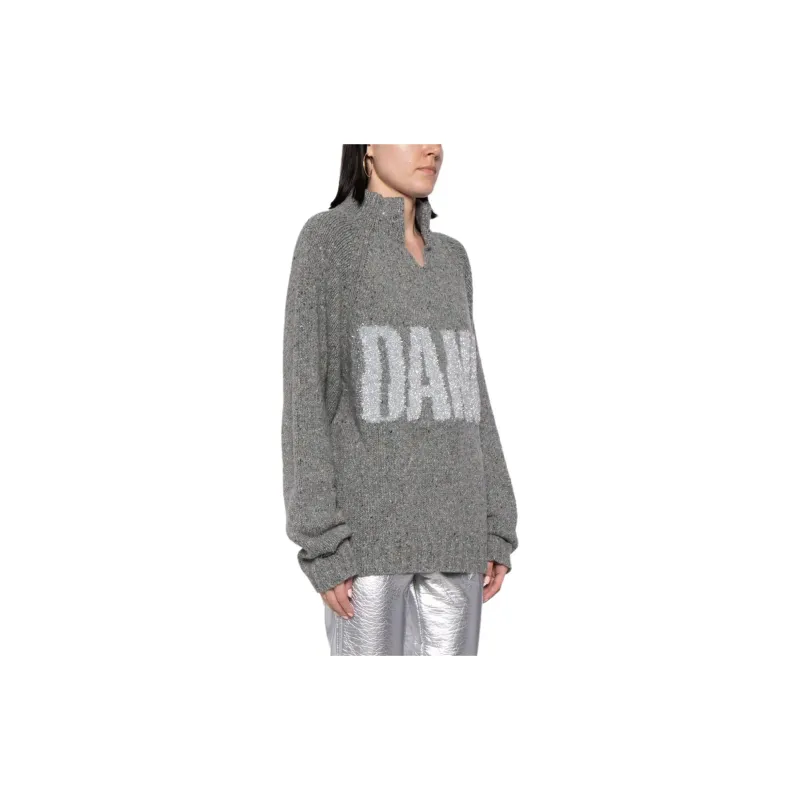 ERL Glitter detail Ribbed knit Jumper-3