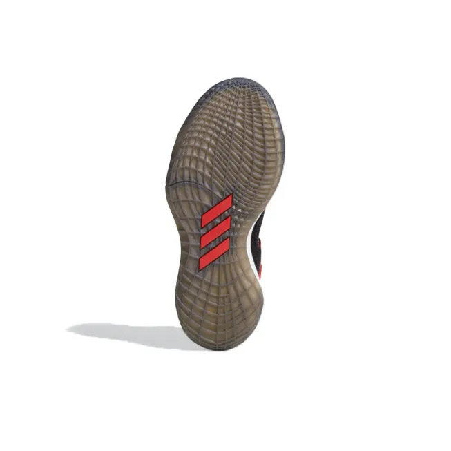 Adidas Harden Stepback 2 J Abrasion Resistant Mid Top Children's Basketball Shoes Black Red Brown Teenagers-4