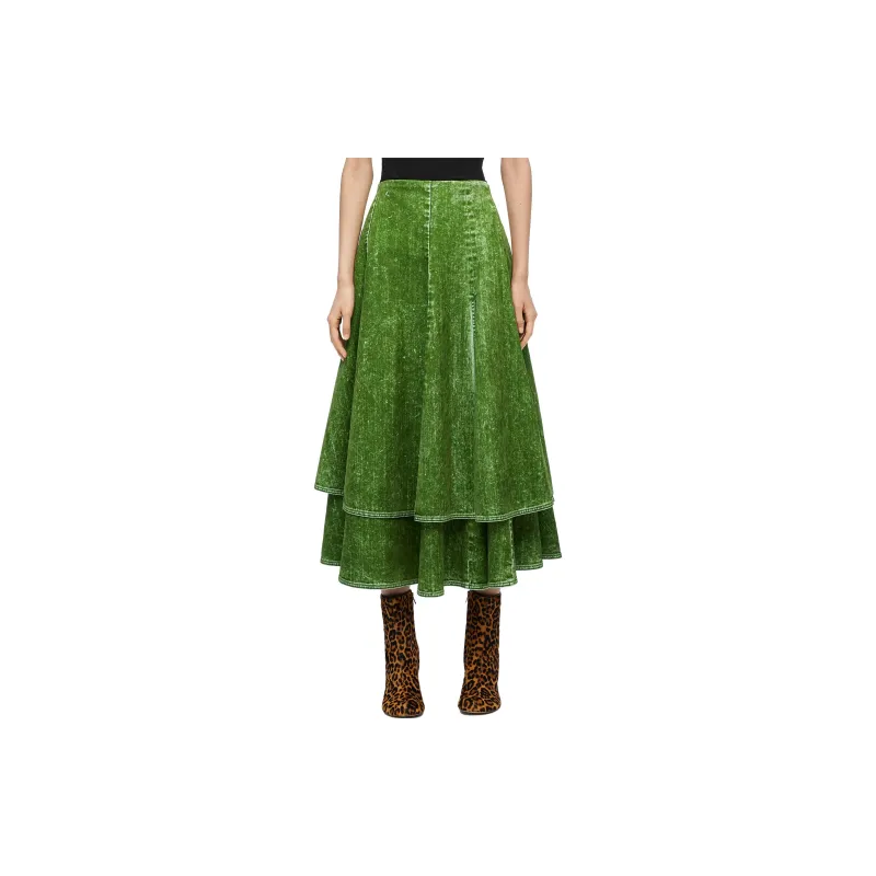 LOEWE FW23 Denim Long Skirts Women's-5