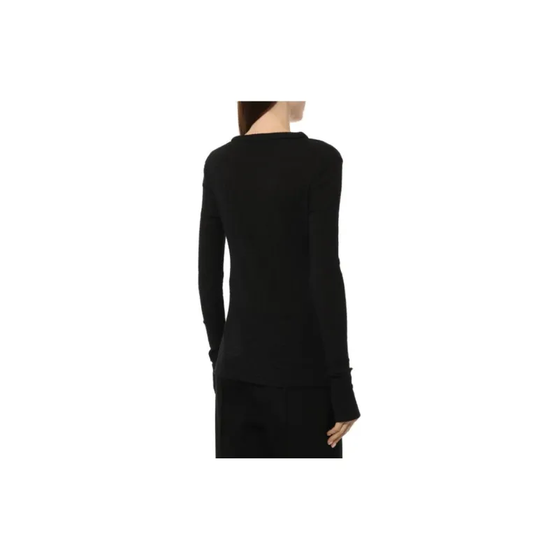 JIL SANDER Smocked Long Sleeved Crewneck Top-3