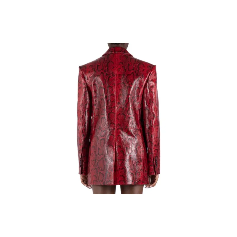 SportMax Oversized Embossed Leather Blazer-2
