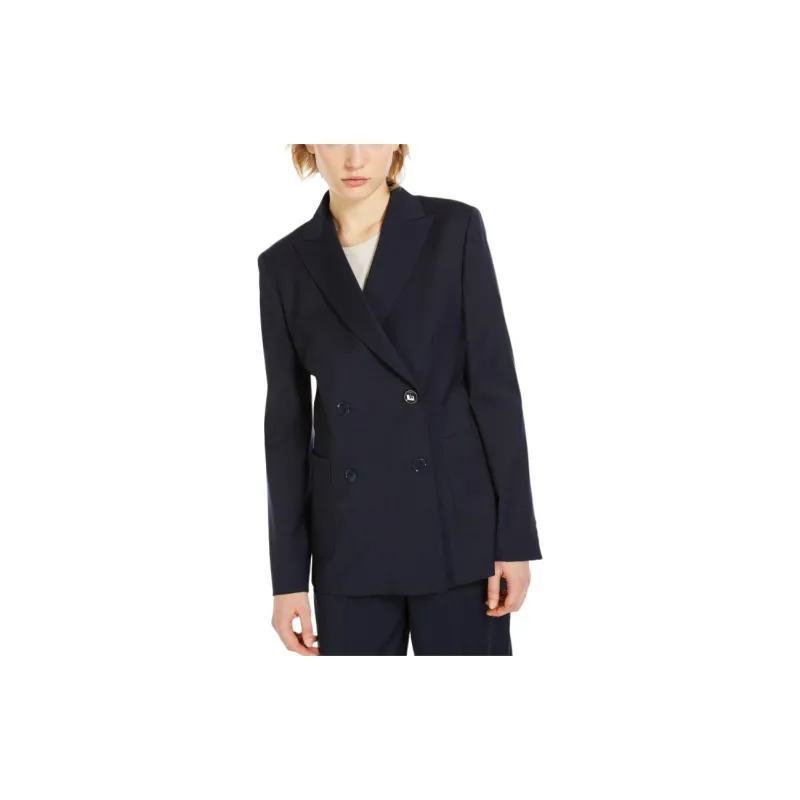 WEEKEND MaxMara Nervoso Collection Tailored Woollen Cloth Blazer Business Suit Women's Black-3