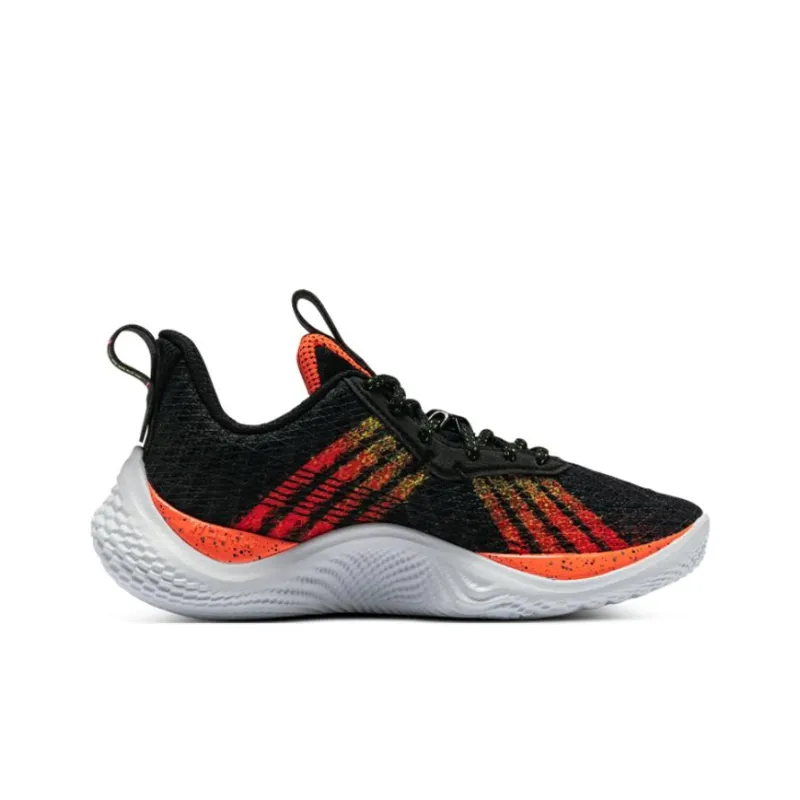 Under Armour CURRY 10 Curry 1 0 Cushioning, Wear Resistant Low Top Performance Basketball Shoes Black Orange Unisex-1