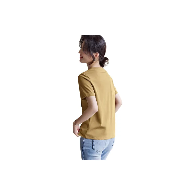 XWI T Shirts Women's Yellow-1