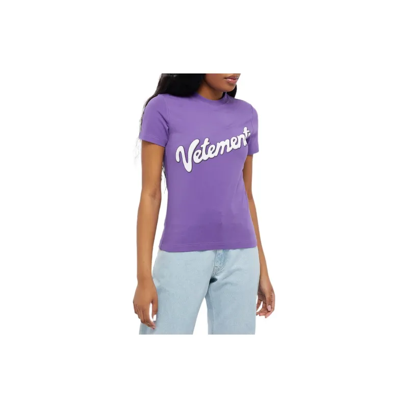 Vetements T-Shirts Women's Purple-2