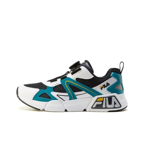 FILA KIDS Cushioned Anti Slip Wear Resistant Breathable Lightweight Sports Casual Shoes Black White Blue Teenagers