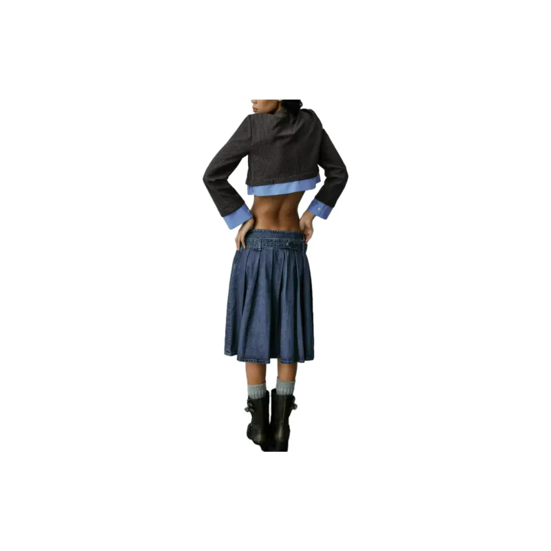ZARA Crop Tops Women's Gray-1