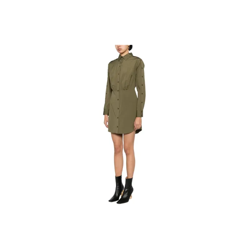 VERONICA BEARD Rae Stretch-cotton Mini Shirtdress-3