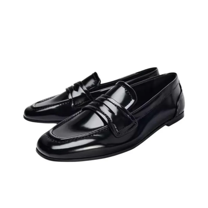 ZARA Loafers 0.5cm Women's Black-2